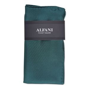 ALFANI Mens Teal Satin Pocket Square